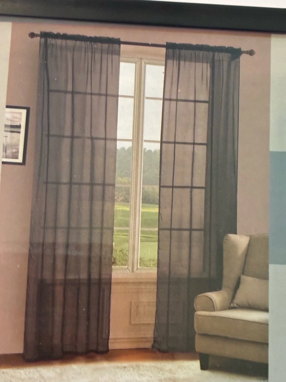 Black Voile panels set